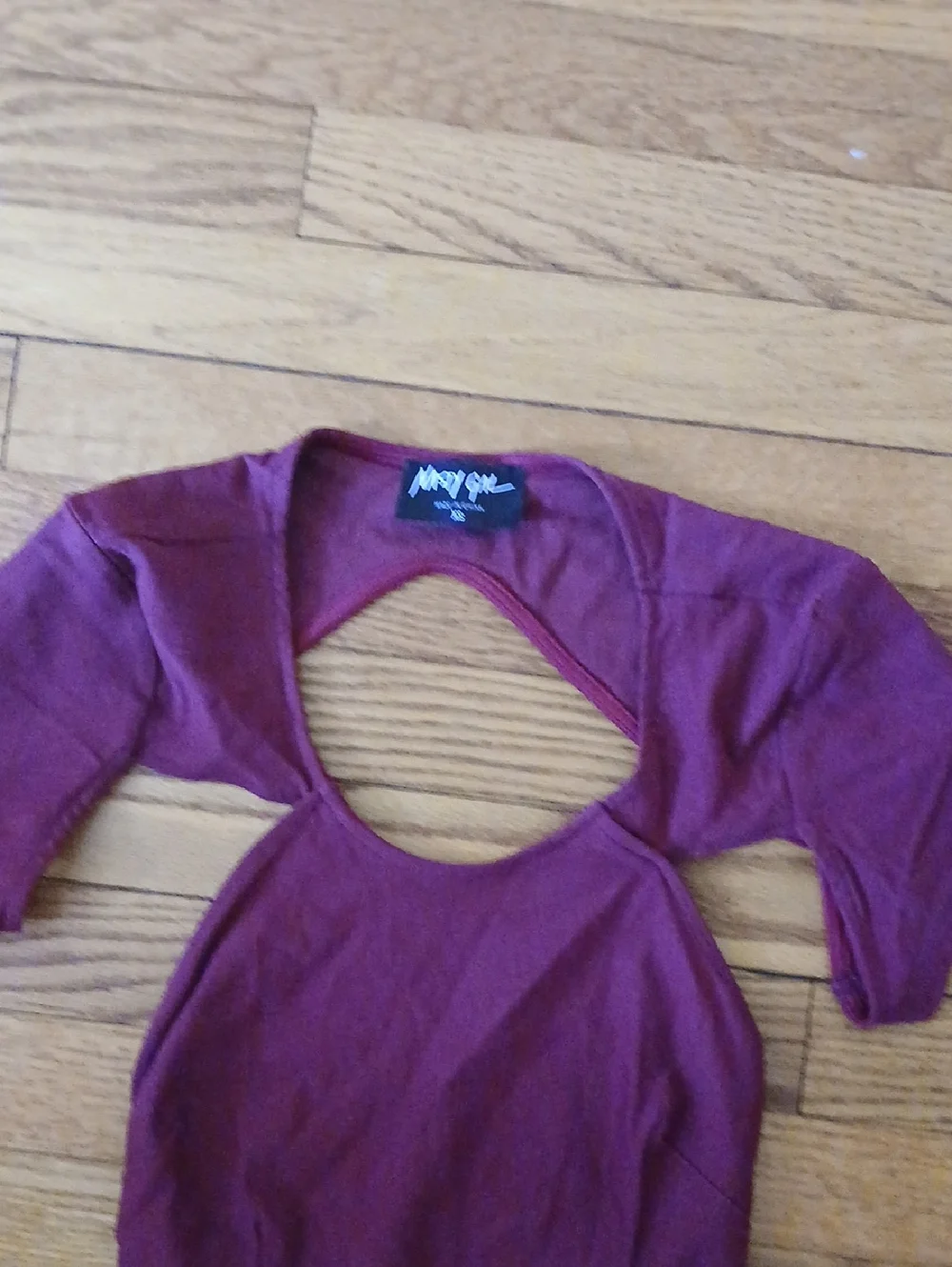Nasty Gal Dark Red Open-Back Mini- Dress ■ Size XS